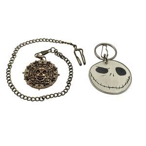 Disney Keychain Jack Skellegington and Pirates of the Caribbean Pendant